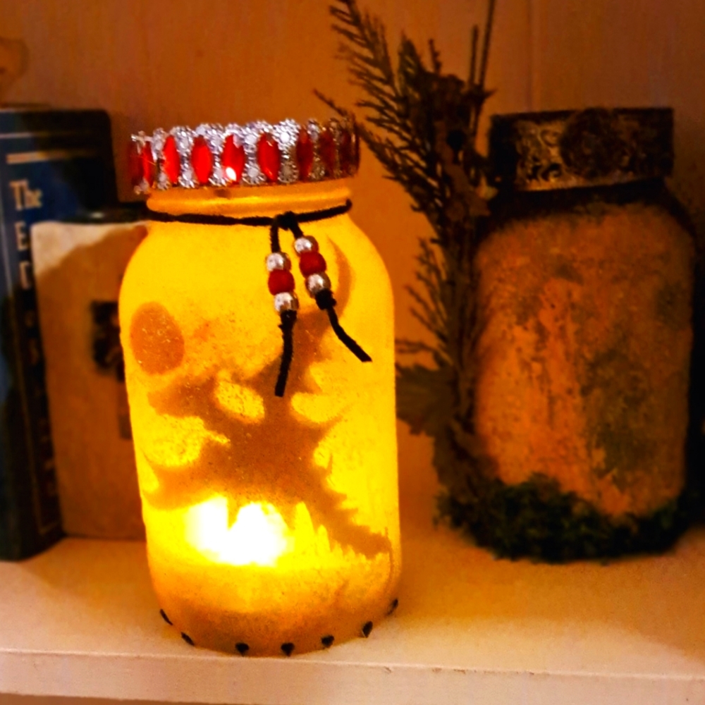 HANDMADE Enchantment Nite Lite Jar (Dragon)